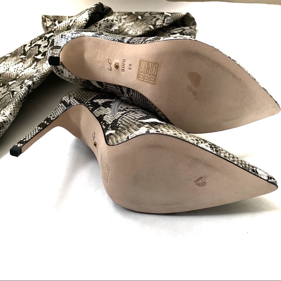 Raye Kai Thigh high Snakeprint Boot in Grey sz 9.5 - Picture 3 of 4